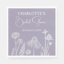 Lilac Fleurs sauvages Fête des mariées florale cro