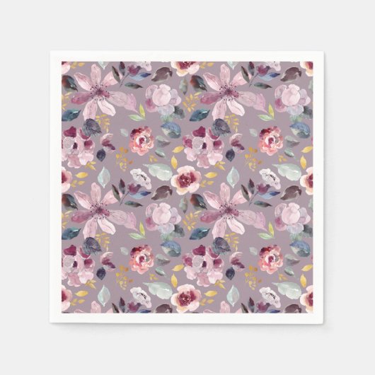 Serviette En Papier Lilac Floral (Devant)