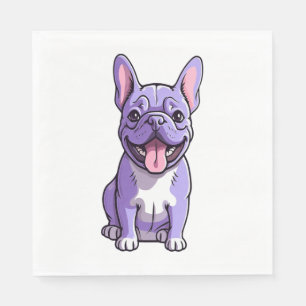Serviette En Papier Lilac French Bulldog 2