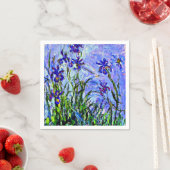 Serviette En Papier Lilac Irises par Claude Monet (En situation)