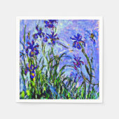 Serviette En Papier Lilac Irises par Claude Monet (Devant)