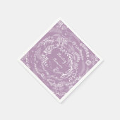 Serviette En Papier Lilac Lavender Floral Garland (Coin)