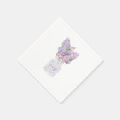 Serviette En Papier Lilac Mason Jar Mariage élégant et rustique (Coin)