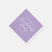 Serviette En Papier Lilac Purple Bachelorette Party Personalized (Coin)
