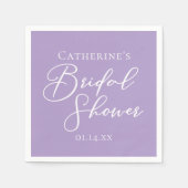 Serviette En Papier Lilac Purple Bridal Shower Party Personalized (Devant)