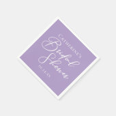 Serviette En Papier Lilac Purple Bridal Shower Party Personalized (Coin)