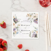 Serviette En Papier Lilac Purple Peony Fleurs sauvages Mariage de bouq (En situation)