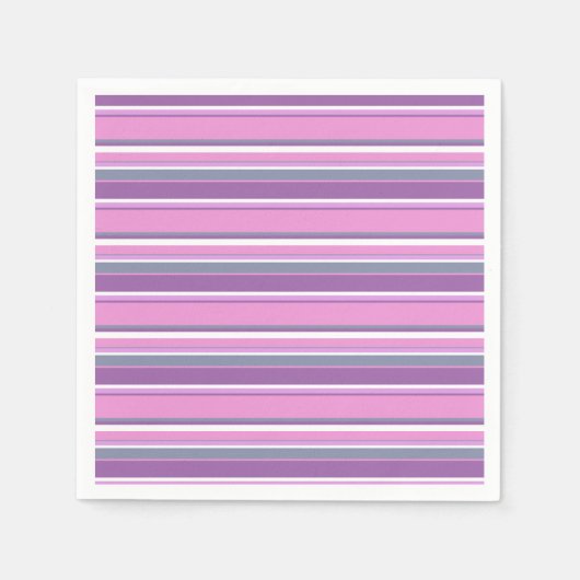 Serviette En Papier Lilac rayures (Devant)