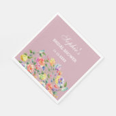 Serviette En Papier Lilac Rose brillant Fête des mariées florale moder (Coin)