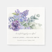 Serviette En Papier Lilac Succulent Eucalyptus Botanical Bunch Mariage (Devant)