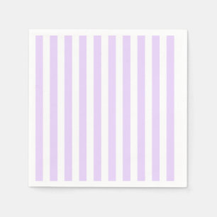 Serviette En Papier Lilac violet et blanc bonbons rayures