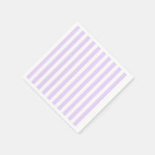 Serviette En Papier Lilac violet et blanc bonbons rayures (Coin)