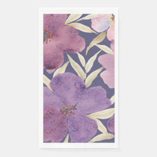 Serviette En Papier Lilacs sur l'arrière - plan de violet d'aquarelle