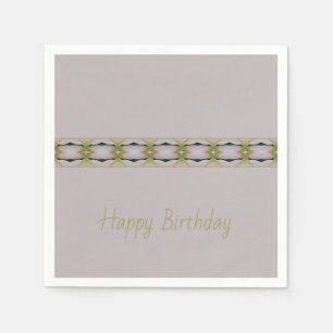 Serviette En Papier Lilas avec vert et taupe