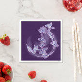 Serviette En Papier Lilas en cercle (En situation)