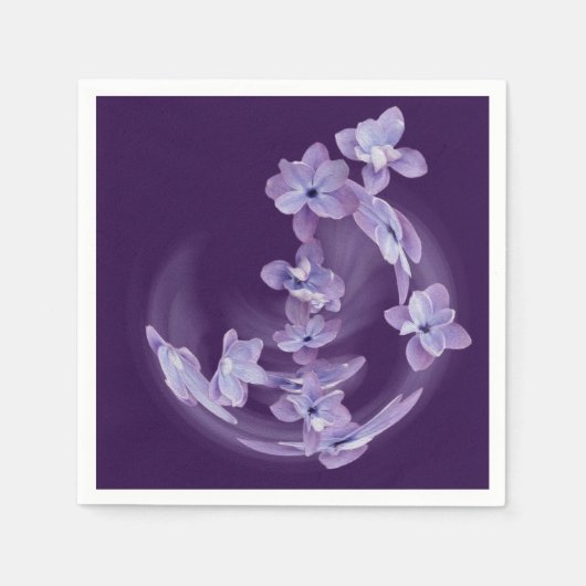 Serviette En Papier Lilas en cercle (Devant)