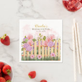 Serviette En Papier Lilas Rose Hydrangea Mariage Frais Marché (En situation)