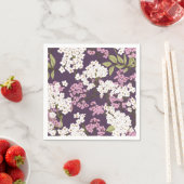 Serviette En Papier Lilas sur pourpre (En situation)