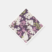 Serviette En Papier Lilas sur pourpre (Coin)