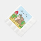 Serviette En Papier Lil'Cowboy et Teddy Bear Baby shower (Coin)