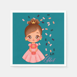 Serviette En Papier Lilibet Nommé Peach Princess Dons pour filles