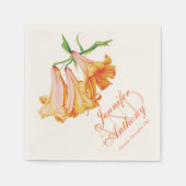 Serviette En Papier Lily bell fine art nom mariage date papier serviet (Devant)