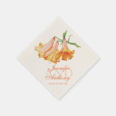 Serviette En Papier Lily bell fine art nom mariage date papier serviet (Coin)