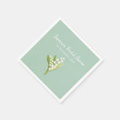 Serviette En Papier Lily De La Fête des mariées Vallée Bouquet (Coin)