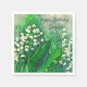 Serviette En Papier Lily de la Vallée Serviettes personnalisées