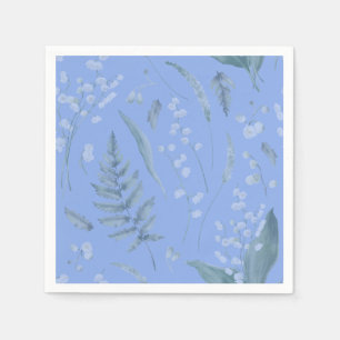 Serviette En Papier Lily de Vallée avec des fougères Serviettes ble