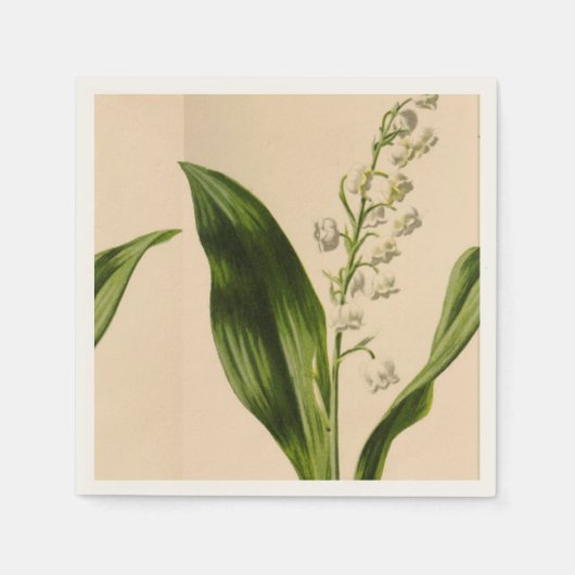 Serviette En Papier Lily des Naples de Vallée Ecru (Devant)