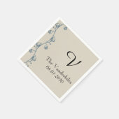 Serviette En Papier Lily du Mariage de monographie de la vallée (Coin)