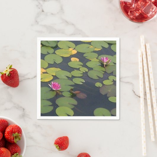 Serviette En Papier Lilypad Pond Peinture Monet (En situation)
