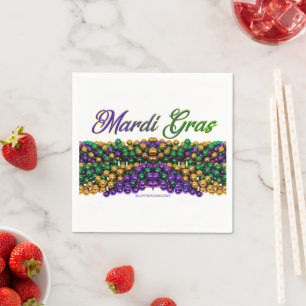 Serviette En Papier L'image emblématique sur le thème de Mardi Gras de