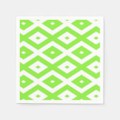 Serviette En Papier Lime green and white diamond pattern (Devant)