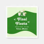 Serviette En Papier Lime Green Citrus Final Fiesta Bachelorte (Devant)