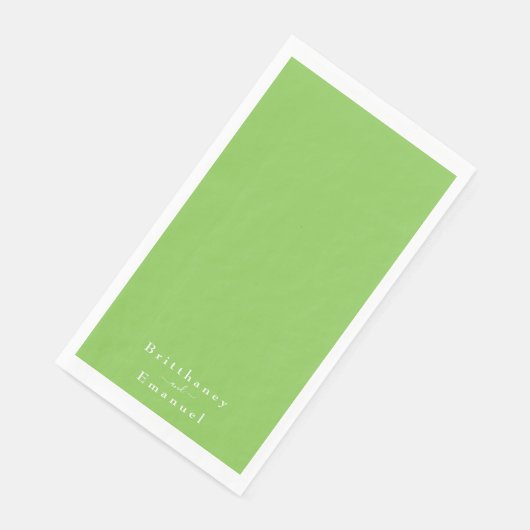 Serviette En Papier Lime Green Mariage (Coin)