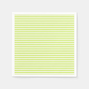 Serviette En Papier Lime vert blanc rayures papier motif