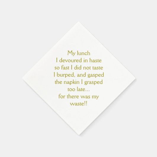 Serviette En Papier Limerick (Coin)