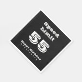 Serviette En Papier Limite de vitesse 55/Joyeux anniversaire - Papier  (Coin)