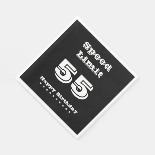 Serviette En Papier Limite de vitesse 55/Joyeux anniversaire - Papier (Coin)