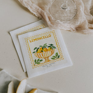 Serviette En Papier Limoncello Stamp Bar de mariage italien