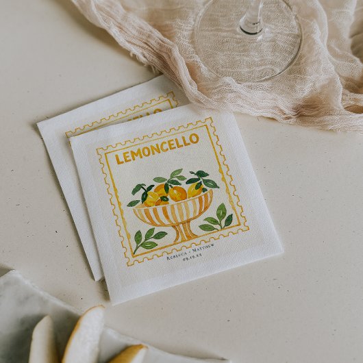Serviette En Papier Limoncello Stamp | Italian Wedding Bar