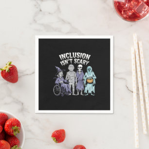 Serviette En Papier L'inclusion drôle n'est pas effrayant enseignant H