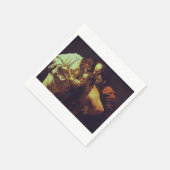 Serviette En Papier L'Incrédulité de Saint Thomas par Caravaggio (Coin)