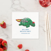 Serviette En Papier L'incroyable Tortue Fusée (En situation)
