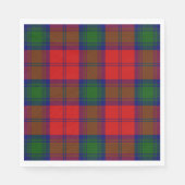 Serviette En Papier Lindsay tartan rouge vert plaid (Devant)
