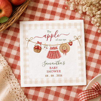 Serviette En Papier Linge de maison Corde à linge Vichy Baby Shower 