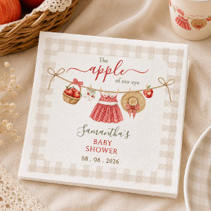 Serviette En Papier Linge de maison Corde à linge Vichy Baby Shower