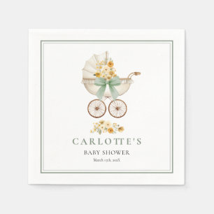Serviette En Papier Linge de table de naissance vert sauge pour chario